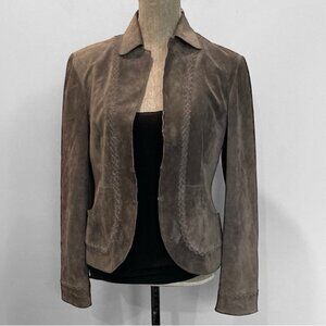 Anne Klein Taupe Leather Jacket